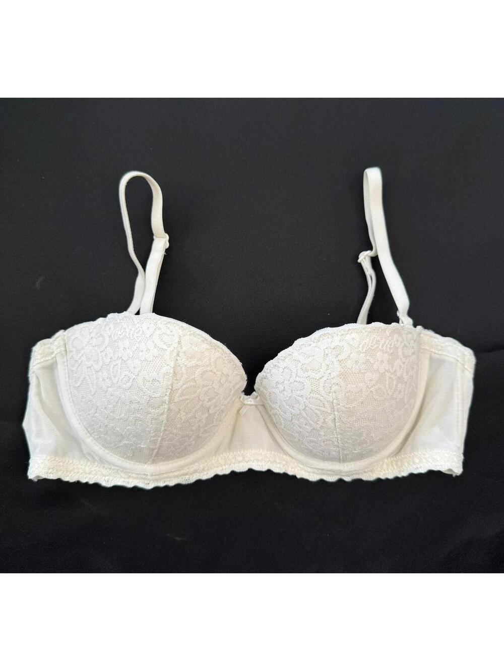 Aerie White Lace Everyday - Strapless Balconette Bra 32B